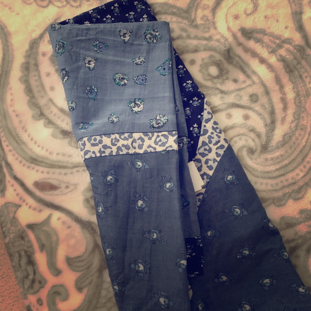 Coach Floral Blue Scarf